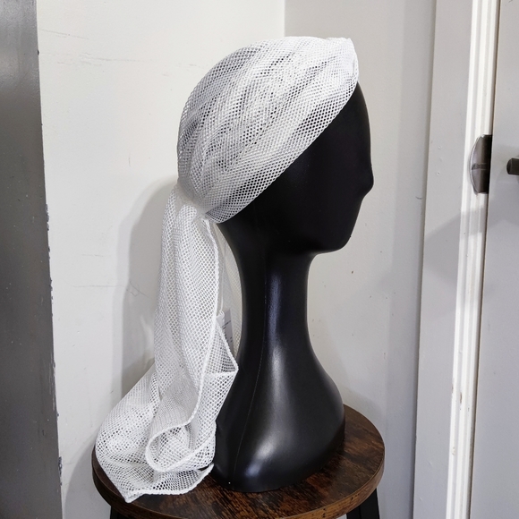 White Mesh Turban - Picture 5 of 12